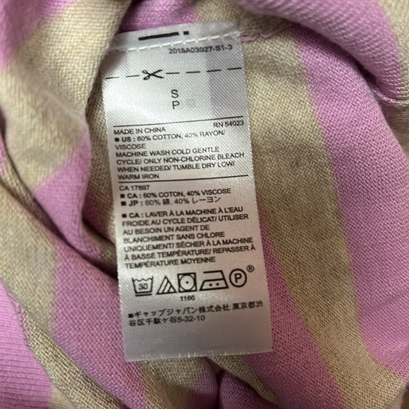 Beautiful Banana Republic Purple and Grey Rayon Blend Scallop Neck Sweater Small - Picture 4 of 4